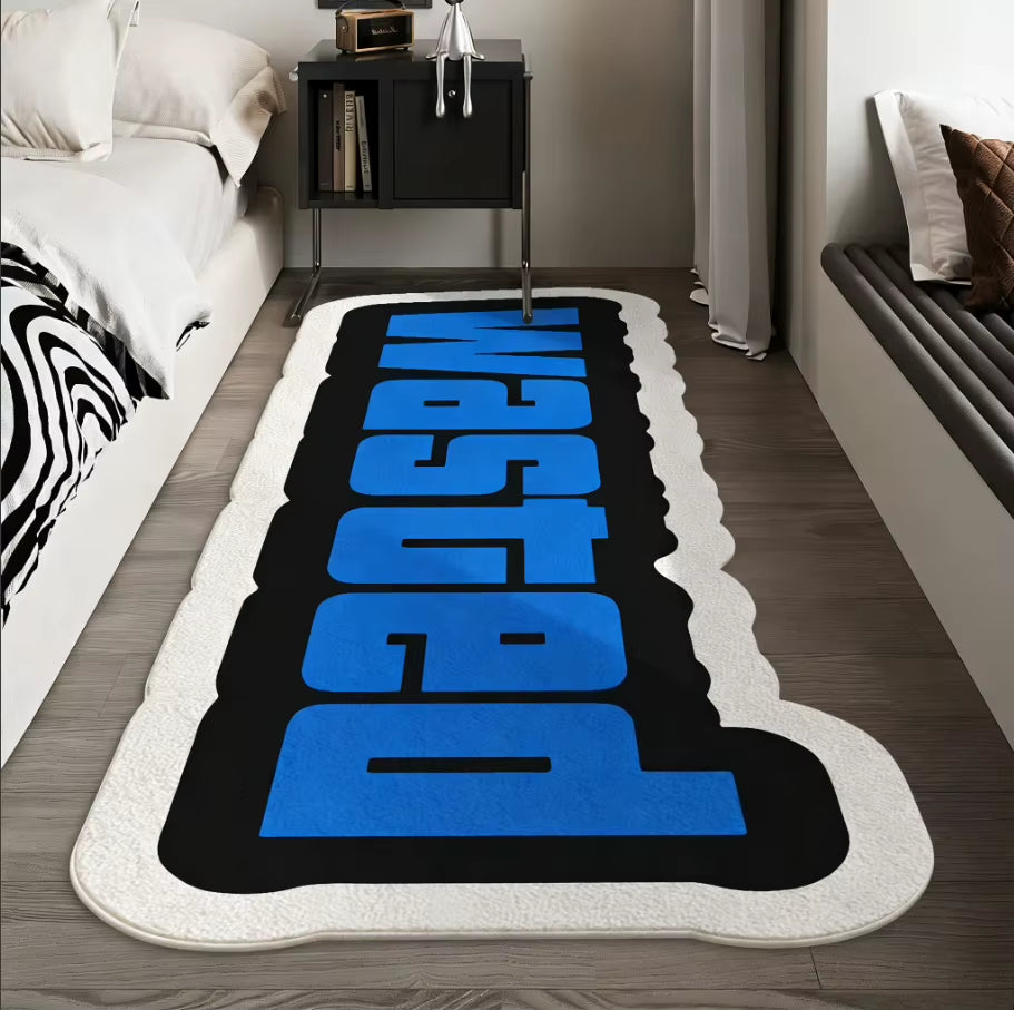 Irregular Shape Bedroom Decor Carpet Creative Letters Carpets for Living Room Washable Bedside Soft Floor Mat Home Anti-Slip Rug