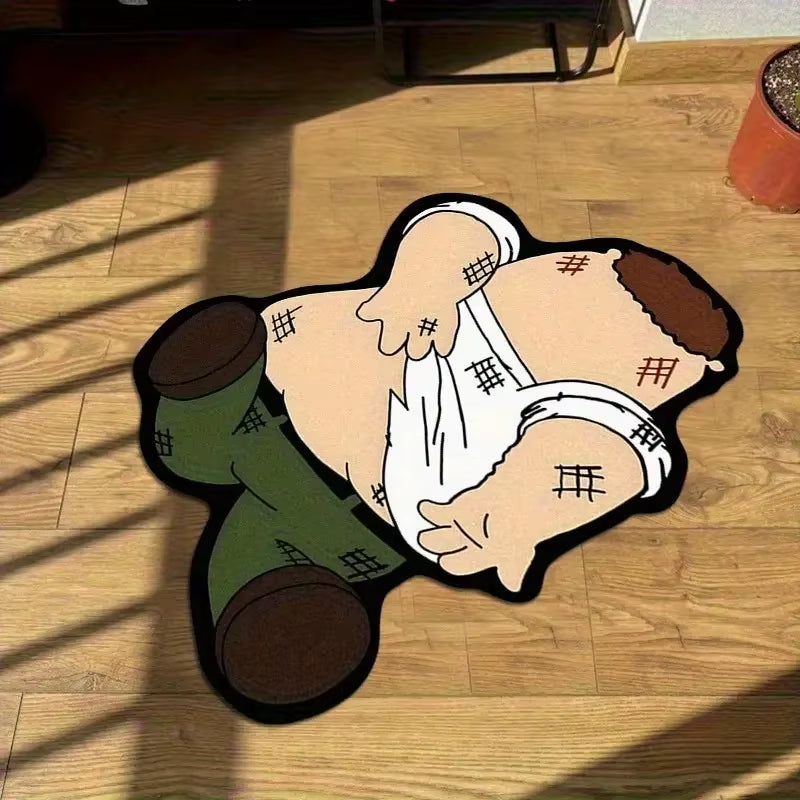 Cross-Border Family Guy Parody Cashmere-Like Polyester Terylene Alien-Shaped Peter Bathroom Entryway Hand Washable Doormat