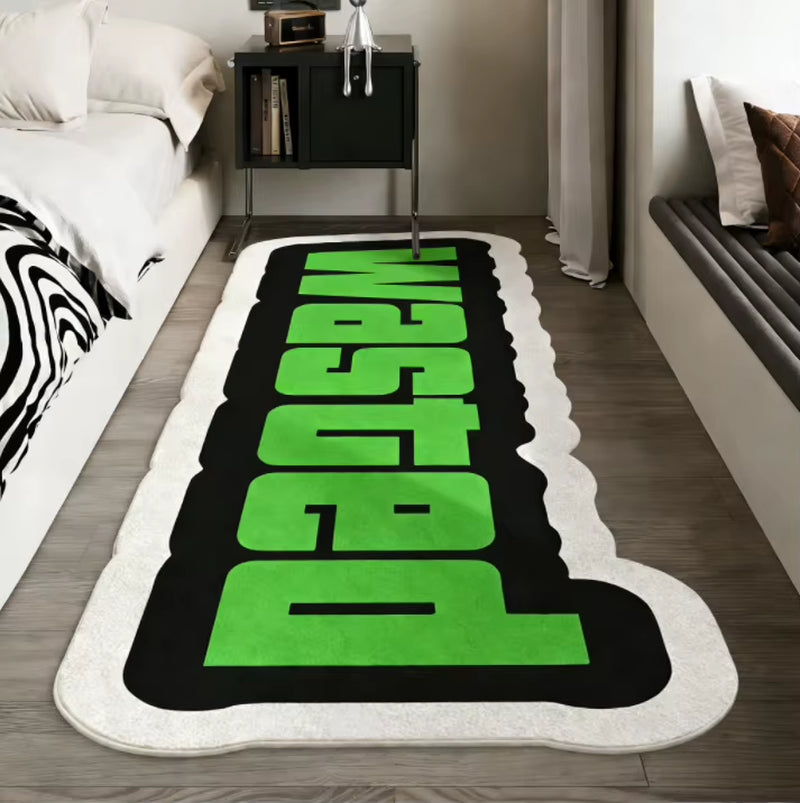 Irregular Shape Bedroom Decor Carpet Creative Letters Carpets for Living Room Washable Bedside Soft Floor Mat Home Anti-Slip Rug