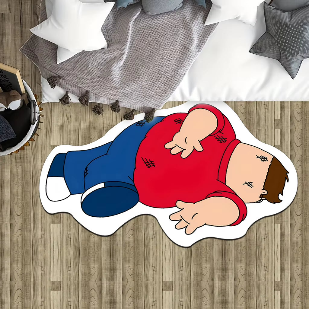 Cross-Border Family Guy Parody Cashmere-Like Polyester Terylene Alien-Shaped Peter Bathroom Entryway Hand Washable Doormat