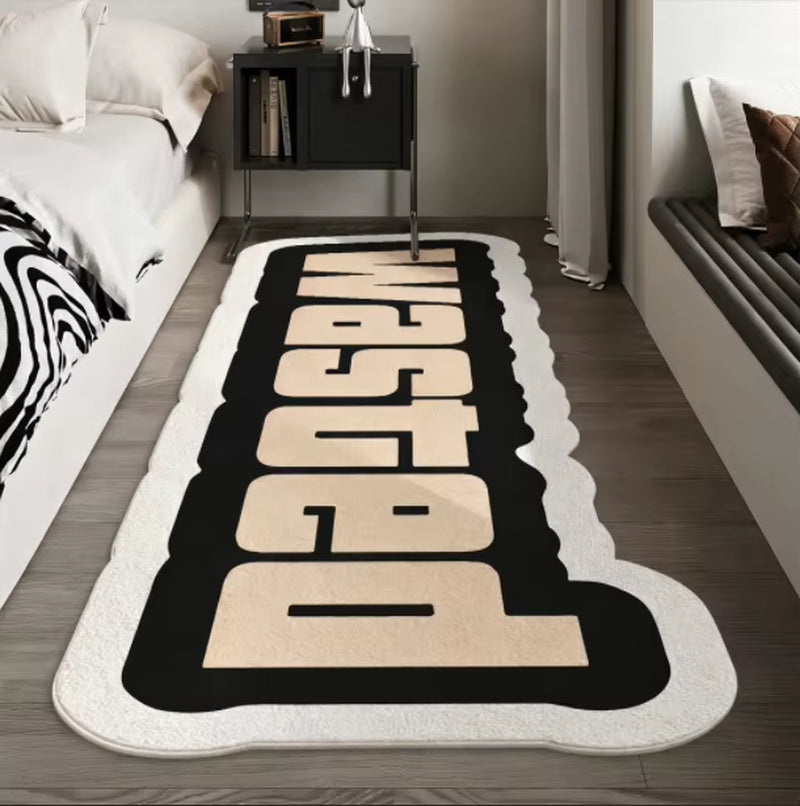Irregular Shape Bedroom Decor Carpet Creative Letters Carpets for Living Room Washable Bedside Soft Floor Mat Home Anti-Slip Rug