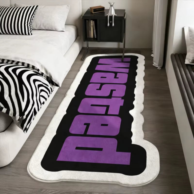 Irregular Shape Bedroom Decor Carpet Creative Letters Carpets for Living Room Washable Bedside Soft Floor Mat Home Anti-Slip Rug