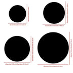 VIKAMA Black 8-Ball round Pile Carpet, Anti-Slip Carpet for the Bedroom, Soft Pile Carpet for the Living Room, Home Decoration