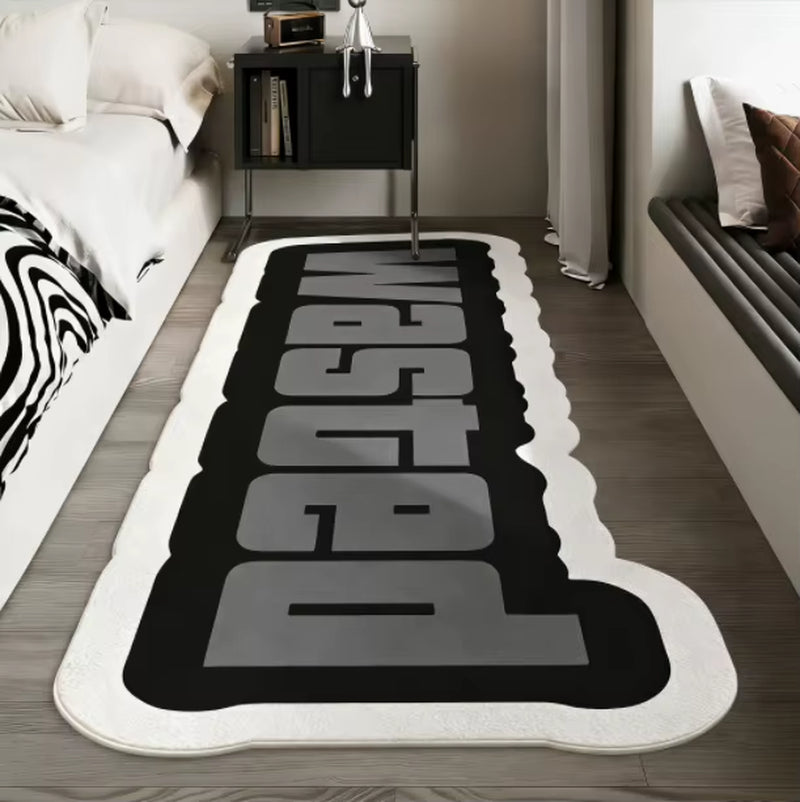 Irregular Shape Bedroom Decor Carpet Creative Letters Carpets for Living Room Washable Bedside Soft Floor Mat Home Anti-Slip Rug