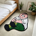 Fun Cartoon Character Irregular-Shaped Rug Home Decor Bedroom Bedside Floor Mat Soft Comfortable Carpet Washable Easy Clean