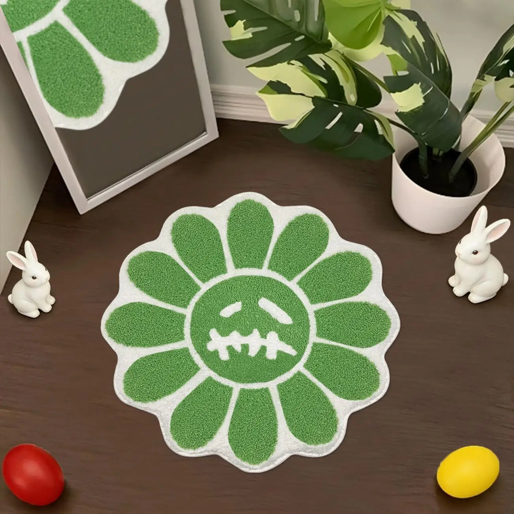 Gothic Sunflower Non-Slip Floor Mat Absorbent Bathroom Living Room Bedroom Bedside Carpet Home Decorative Rug