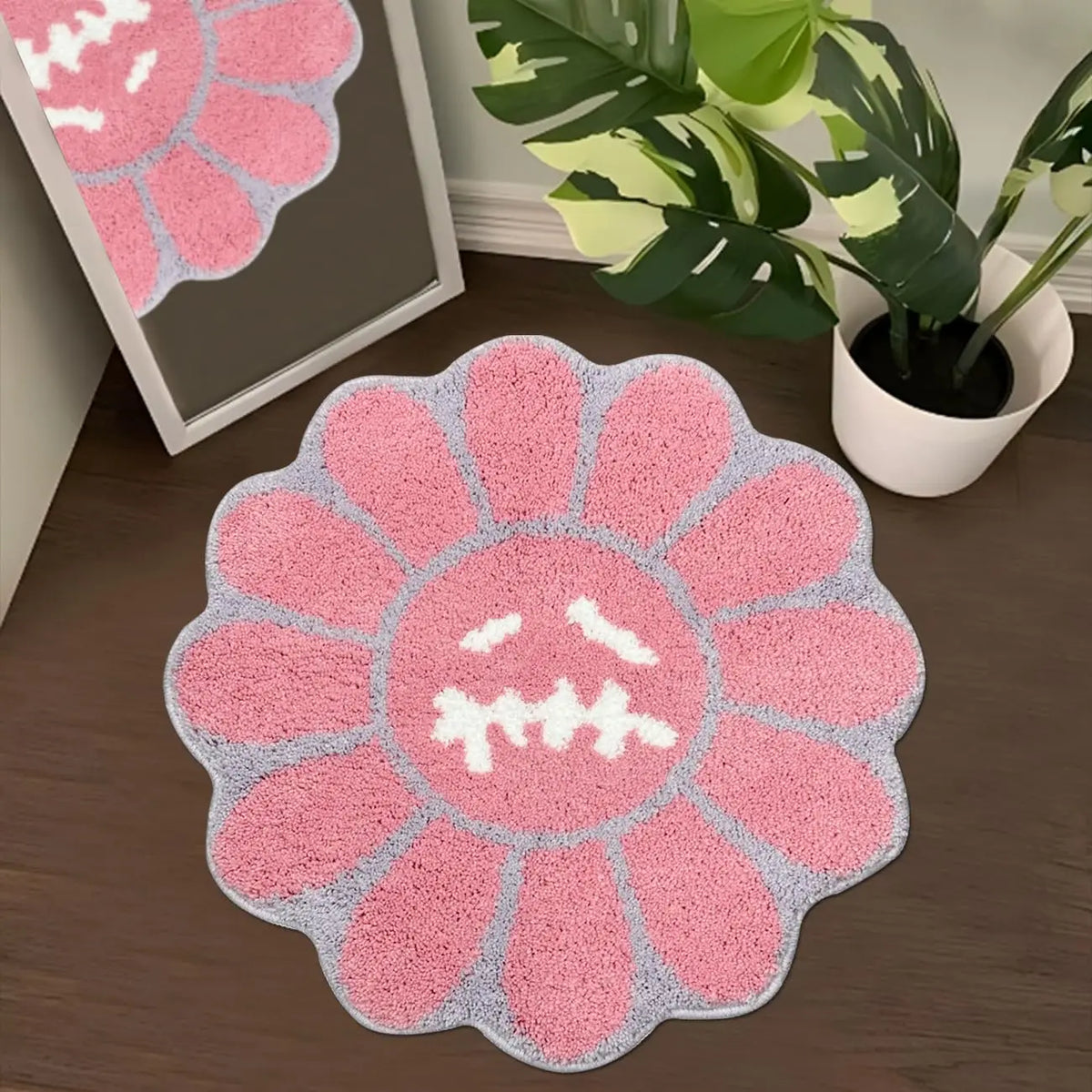Gothic Sunflower Non-Slip Floor Mat Absorbent Bathroom Living Room Bedroom Bedside Carpet Home Decorative Rug