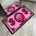 VIKAMA Creative Dollar Carpet Non-Slip Soft Entrance Porch Doormat Bedroom Playroom Bathroom Floor Mat Home Decoration