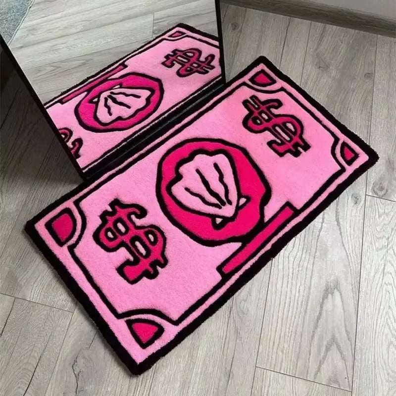 VIKAMA Creative Dollar Carpet Non-Slip Soft Entrance Porch Doormat Bedroom Playroom Bathroom Floor Mat Home Decoration