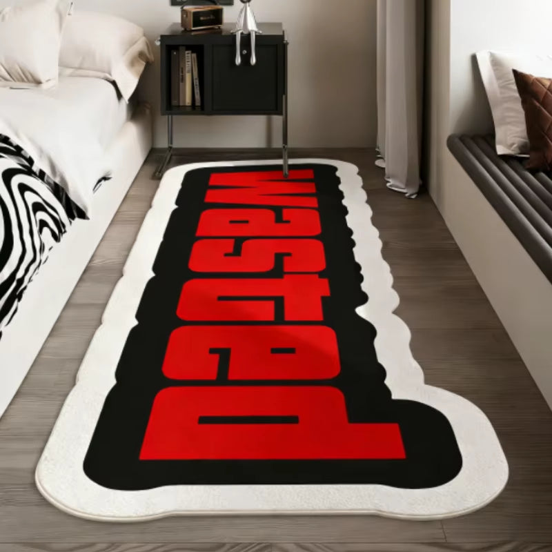 Irregular Shape Bedroom Decor Carpet Creative Letters Carpets for Living Room Washable Bedside Soft Floor Mat Home Anti-Slip Rug