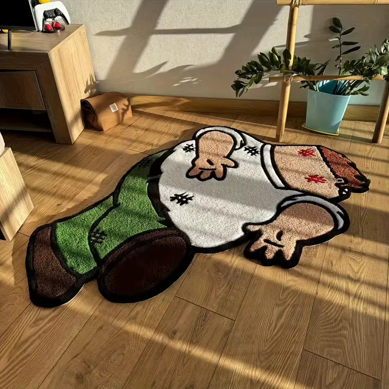 Cross-Border Family Guy Parody Cashmere-Like Polyester Terylene Alien-Shaped Peter Bathroom Entryway Hand Washable Doormat