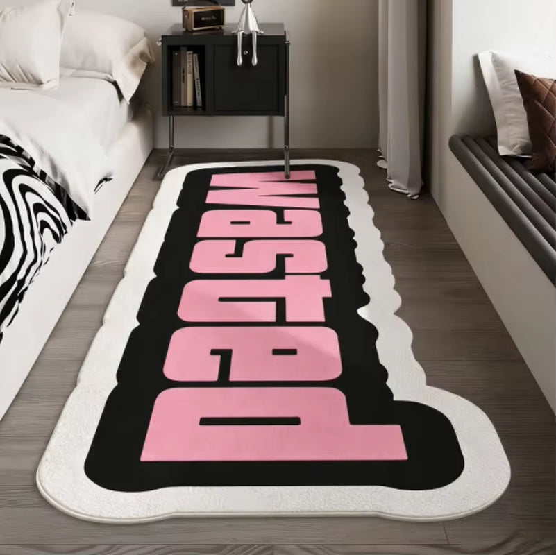 Irregular Shape Bedroom Decor Carpet Creative Letters Carpets for Living Room Washable Bedside Soft Floor Mat Home Anti-Slip Rug